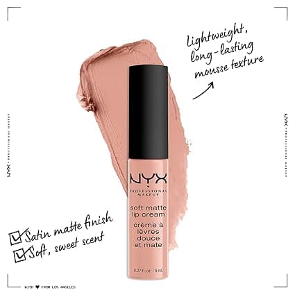 Product image 2 of NYX PROFESSIONAL MAKEUP Soft Matte Lip Cream, Lightweight Liquid Lipstick - Cairo (Matte Pure Nude)