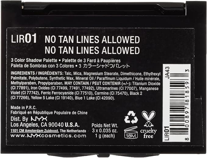 Product image 3 of NYX Cosmetics Love in Rio 3-Pan Eyeshadow Palette - No Tan Lines Allowed